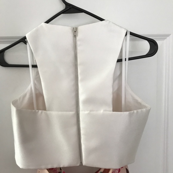 Beautiful 2 Piece Floral Prom Dress - Picture 6 of 8